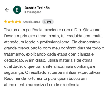 Avaliação de paciente da Dental Place 1