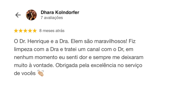 Avaliação de paciente da Dental Place 5