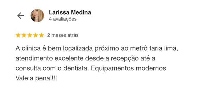 Avaliação de paciente da Dental Place 3