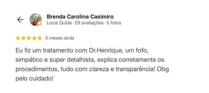 Avaliação de paciente da Dental Place 2